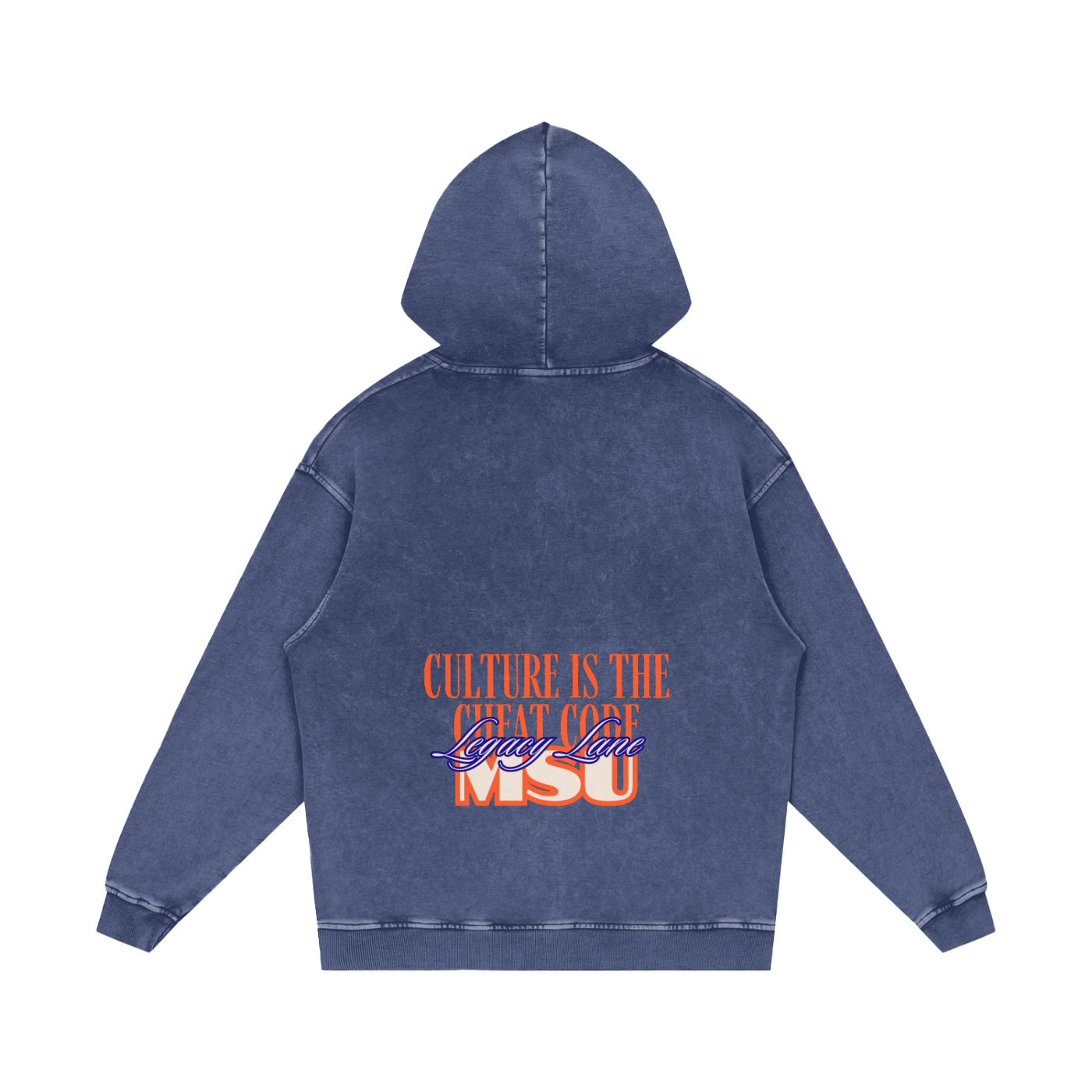 Snow Washed Loose Cotton Hoodie